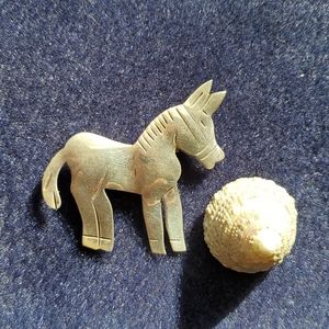 Taxco Vintage Martinez Sterling Donkey Brooch
